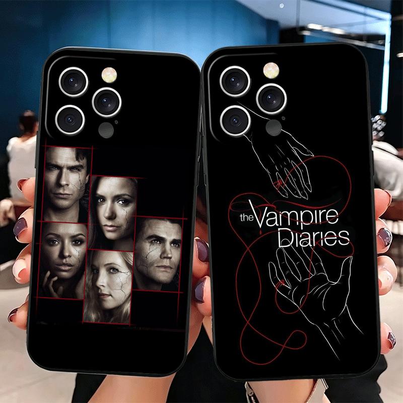 The Vampire Diaries Soft Phone Case for iPhone 16 16E 17 Air 15 Pro Max 14 Plus 13 Mini 11 12 7 Black Cover Back Shell