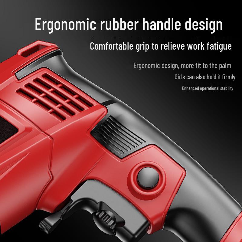 Multifunctional Electric Hand Drill, 220V Corded Pistol Grip, Labor-Saving Power Tool