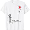 Skeleton Lost Balloon Well Funny Halloween Costume T-Shirt