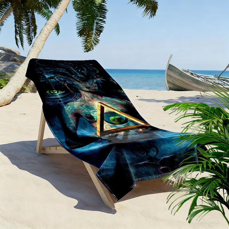 Supernatural Symbols Cosmic Forces Beach Towel Beach Outdoor Camping Outdoor Pool Towel Absorbent Bath Towel Swim Comfort Fashion Beach Printing