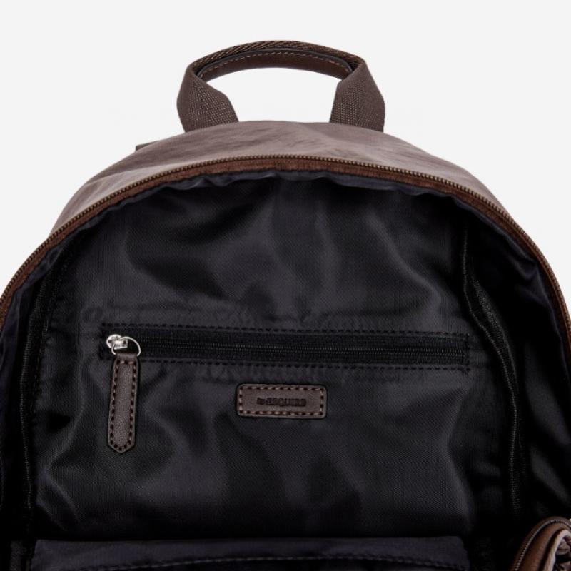 By ESquire Women S Leni gloSSy Shirring Backpack Brown