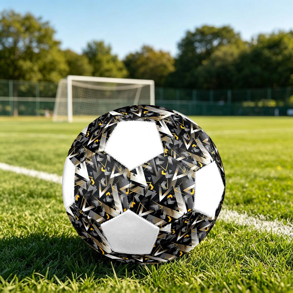 1pc Abstract Geometric Lightweight PVC Training Soccer Ball, Size 5, Suitable for Indoor and Outdoor TrainingGift Y60336