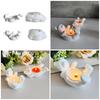 Moules Multifonctionnels pour Base de Bougie Moules d'Artisanat Moules en Forme d'Ours Moules pour Bougeoir Moules en Silicone pour Support de Bougie