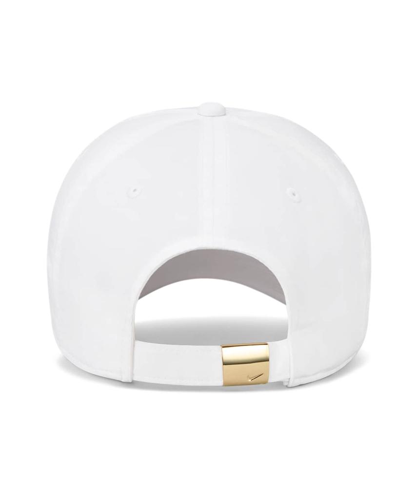 Nike Dri-Fit Club Unstructured Metal Swoosh Cap - White:Metallic Gold / Fb5372-101
