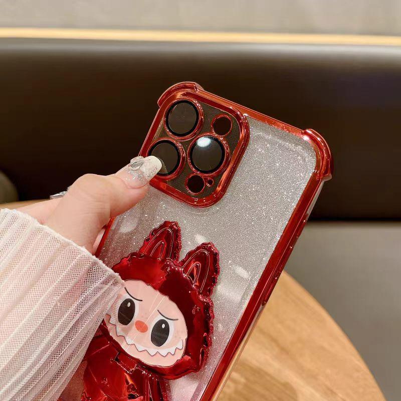 The Labcloth Mirror Stand Is Suitable for IPhone16ProMax, Electroplated Phone Case, and Fully Covers The Four Corners of The IPhone 14 for Anti-drop