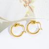 Starting from One Piece, Knot Circle Earrings for Women Zhang Zifeng Niche 18k Gold Stainless Steel Earrings for Women Niche