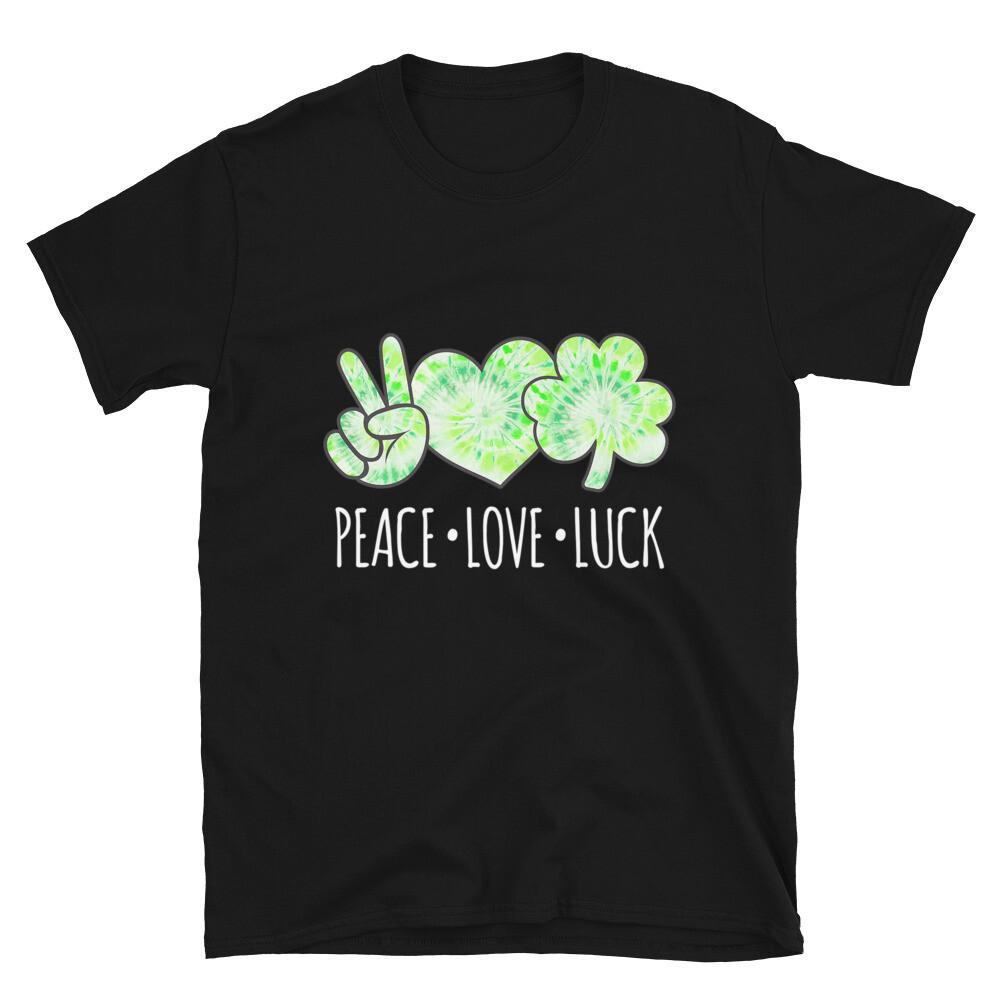 St. Patrick's Day Peace Love Luck Hippie Unisex T-Shirt