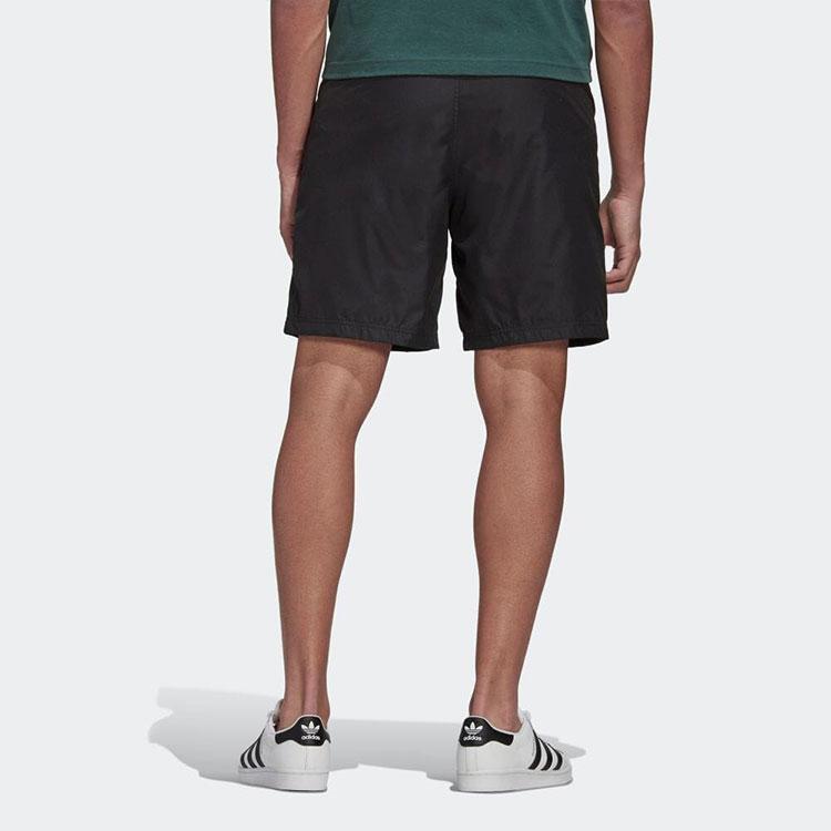 adidas Origineel Trefoil Logo Print Effen Rechte Sport Casual Shorts Heren Onderkleding Zwart HL9391