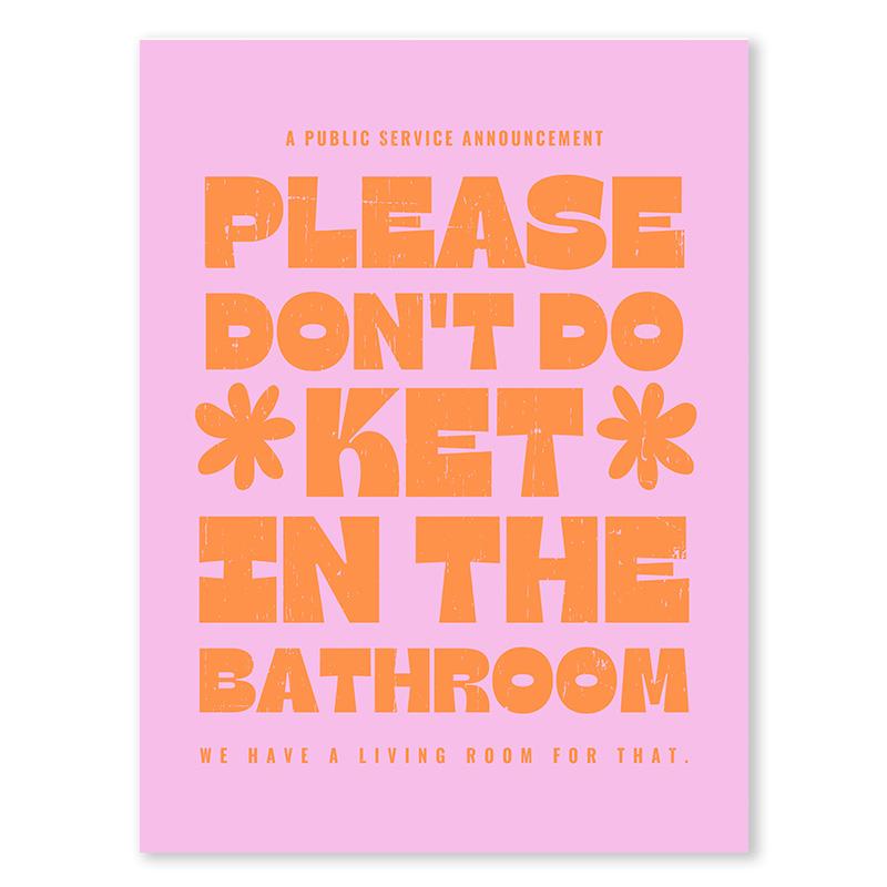 Funny Colorful Canvas Painting Nice Butt Wall Art Please Don't Drink Coke In the Bathroom Art Poster Bathroom Decoration