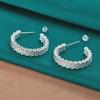 925 Sterling Silver Fashion Smycken Weave Örhängen