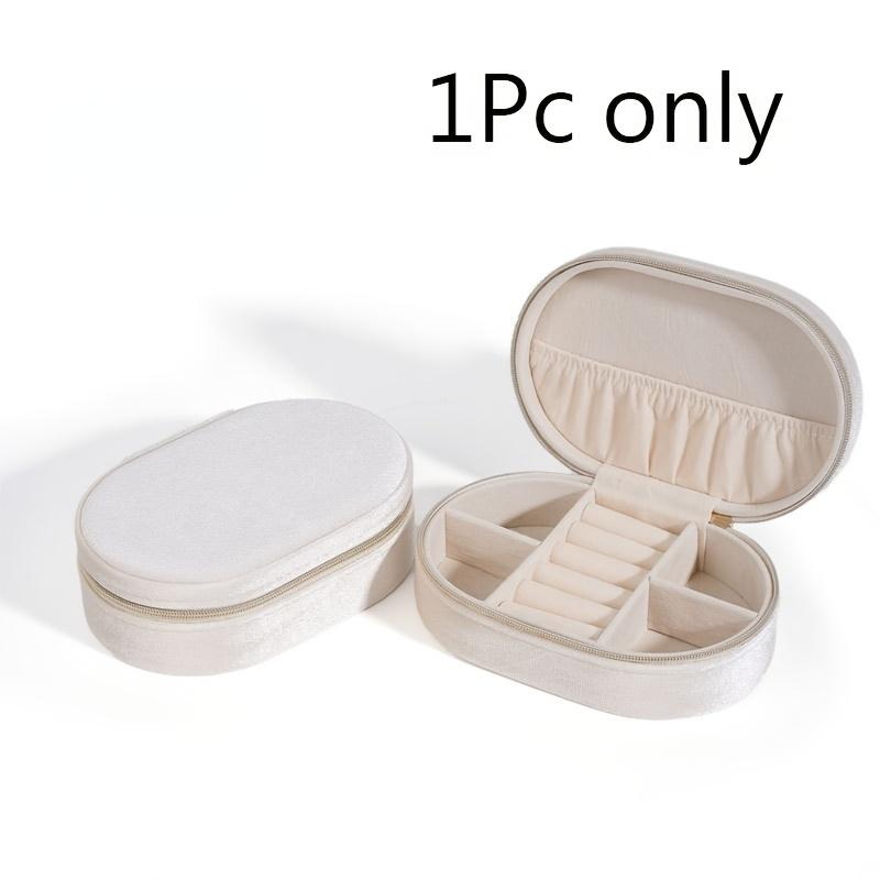 Mini Fashion Oval-shaped Jewelry Organizer Portable Travel Ladies Jewelry Box Jewelry Box for Rings, Pendants, Earrings,