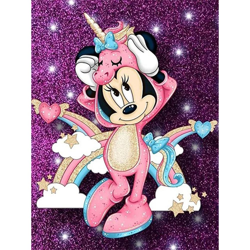 Disney Diamond Painting Minnie Mouse Pajamas Dreamy and Healing Illustration Mosaic Embroidery Diamond Painting Cross stitch Home Decoration 5D DIY