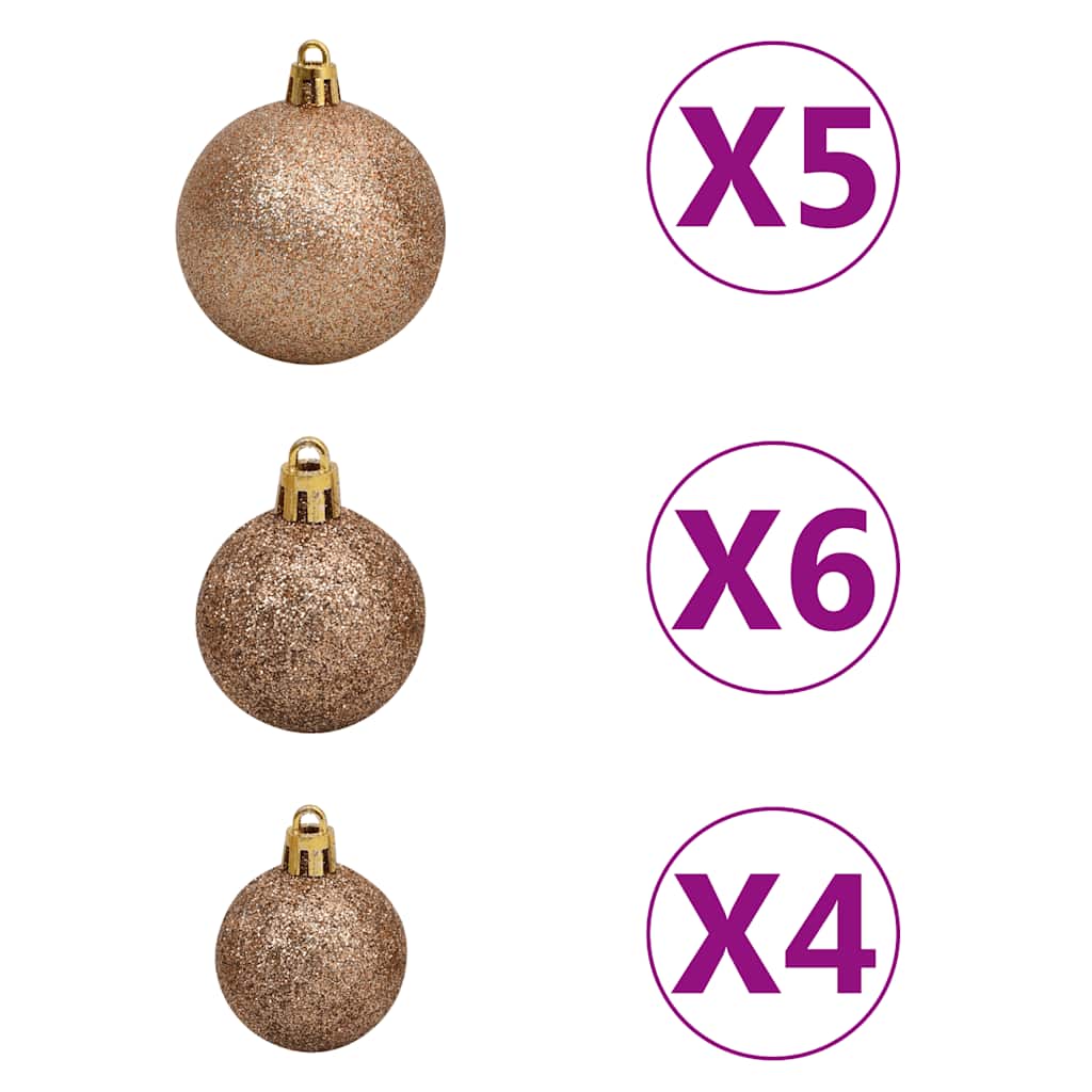 Artificial Christmas Tree with Lights and Ornaments 150 Cm 380 Branch Tips