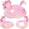 New Baby Rainbow Sequined Horse Swimming Ring Baby Adult Water Play Tube Float Seat Swim Circle Inflatable Pool Party Toy