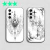 Gothic Cross Phone Case For Samsung Galaxy A13,21s,22,31,32,40,52,71,A91 Soft Black Shell