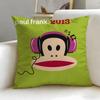 classic brand Paul Frank Cushion Cover Soft & Easy-Wash Pillow Case – Versatile for Couch, Bed, Travel and Office