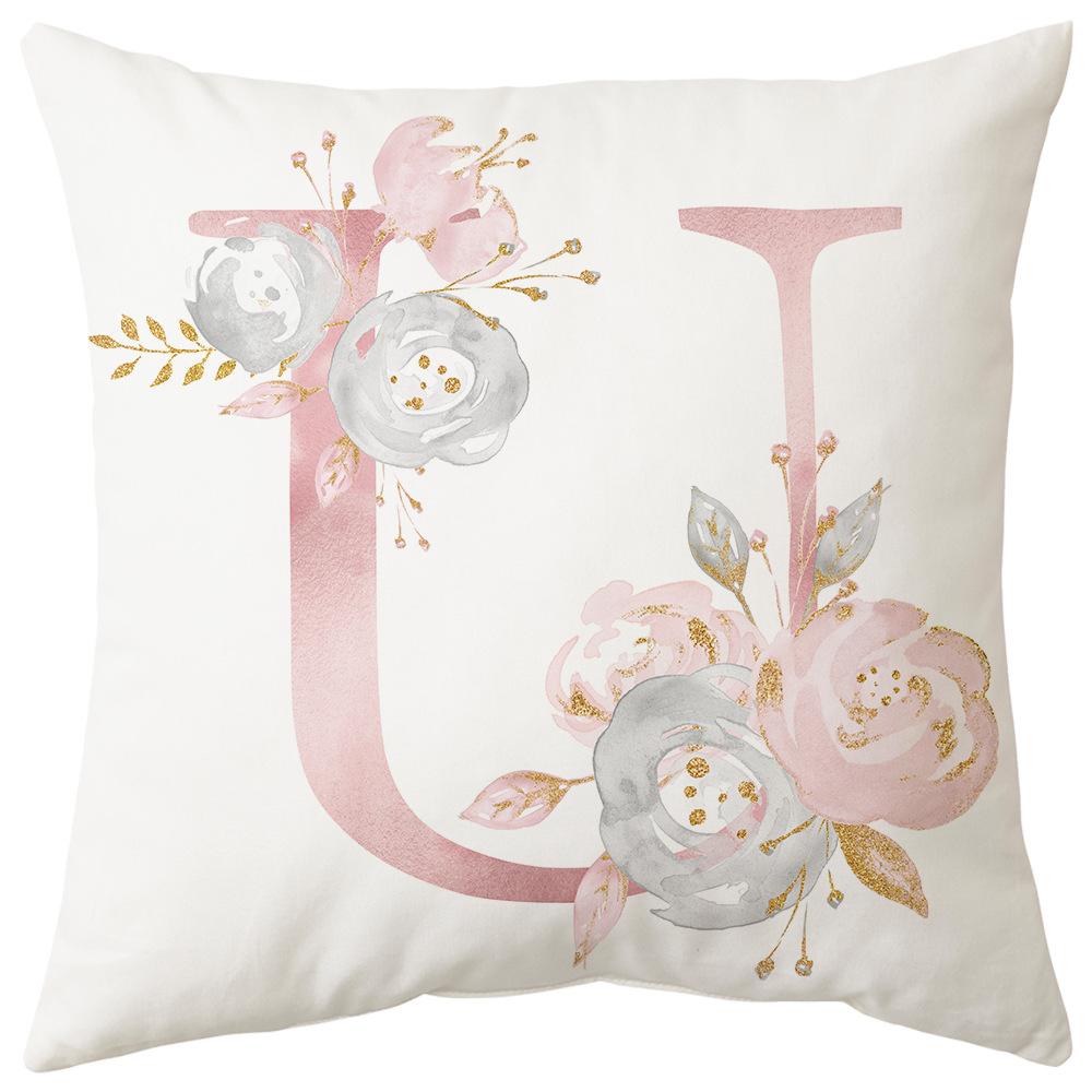 Pillow Cover Letter Valentine's Day Living Room Sofa Pillow Car Waist Pillow Pillow Cover Bedroom