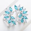 Gorgeous Women's Stud Earrings Full with Dazzling CZ Stone Sparkling Ear Piercing Earrings Party Jewelry Drop Shipping