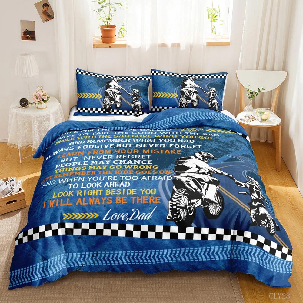 Letter To Son Duvet Cover Set Quote Saying Well-Known Saying Aphorism Bedding Set Inspirational Letters Polyester Qulit Cover