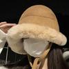 Chapeau de pêcheur en peluche d'hiver pour femmes, nouveau, épais, chaud, chapeau cloche, coupe-vent, protection des oreilles, chapeau Lei Feng, chapeau d'hiver en fourrure
