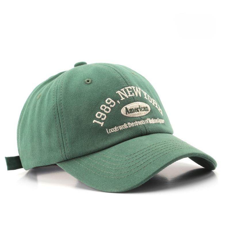 Hat Women's Spring and Autumn Korean Version Retro Alphabet Embroidered Cap Outdoor Men's and Women's Sports Travel Sunscreen Shade Baseball Cap