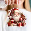 Christmas Santa Ornament 2D Acrylic Cartoon Santa Claus Xmas Tree Ornament for Holiday Tree Door Window Car Hanging Decor