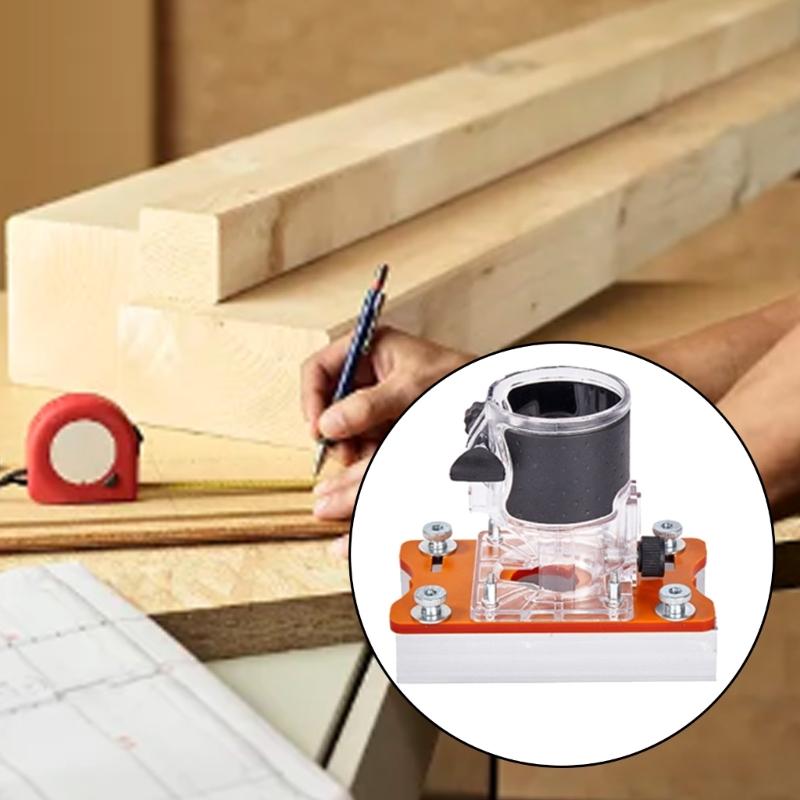 Wood Trimmers Routers Base 2 In 1 Wood Palms Routers Base Routers Slotting Bracket Suitable for Carbinet Closet Furniture