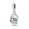 925 Silver Color Cat Bear Elephant Rabbit Cute Pink Animal Charms Bead Fit 925 Original Bracelets Fine DIY Jewelry Gifts