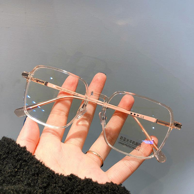 Oversized Reading Glasses Trendy Anti Blue Light Far-sighted Eyewear Women High-definition Optical Eyeglasses