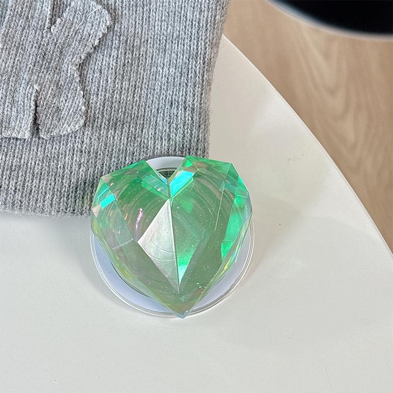 3D Heart-Shaped Laser Magnetic Airbag Phone Holder & Finger Ring