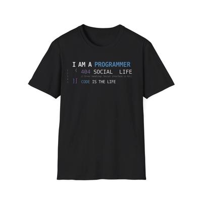 Programmierer Shirt 404 Soziales Leben Nicht Gefunden Lustiges Coding Entwickler T-Shirt