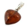 [N1941] - Artisan Silver Pendant 'Love' Amber - 16x15 Mm