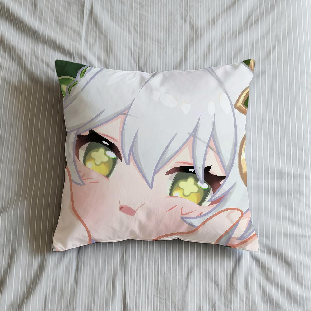 Cushion Impact Soft Genshin Case Face Q Game Sofa Living Room Home Comfortable Office Decor Protective Cupping Pillow Covers