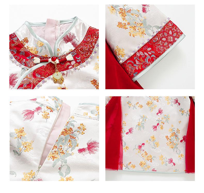 2025 Hanfu Children's Cheongsam: Fairy-Style Spring/Autumn Dress for Girls