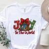 Freude in der Welt Shirt, Christliches Weihnachtsshirt, Süßes Jesus Shirt, Retro Weihnachtskrippen-Shirt, Weihnachtsgeschenke für die Familie