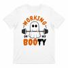 Halloween Ghost Workout T-Shirt Funny Gym Fitness Weightlifting Tee