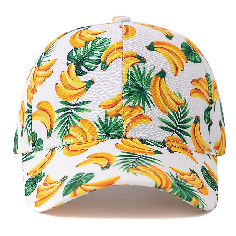 Gorąca sprzedaż Unisex Letnia Czapka Baseballowa z Nadrukiem Owoców Outdoorowa Czapka Przeciwsłoneczna Klasyczna Czapka Męska Damska