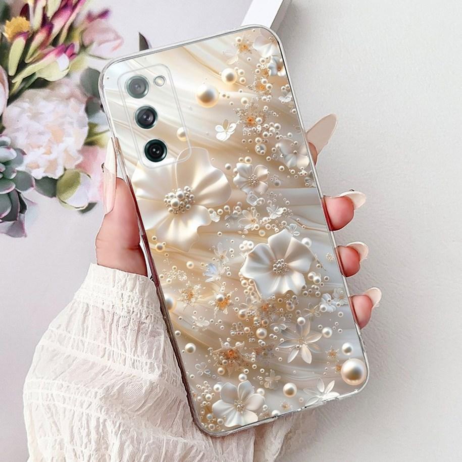 For Samsung Galaxy S20 FE Case SM-G780F S20FE Cover Popular Flower Soft Silicone Cases For Samsung S20 Fan Edition S20Lite Funda