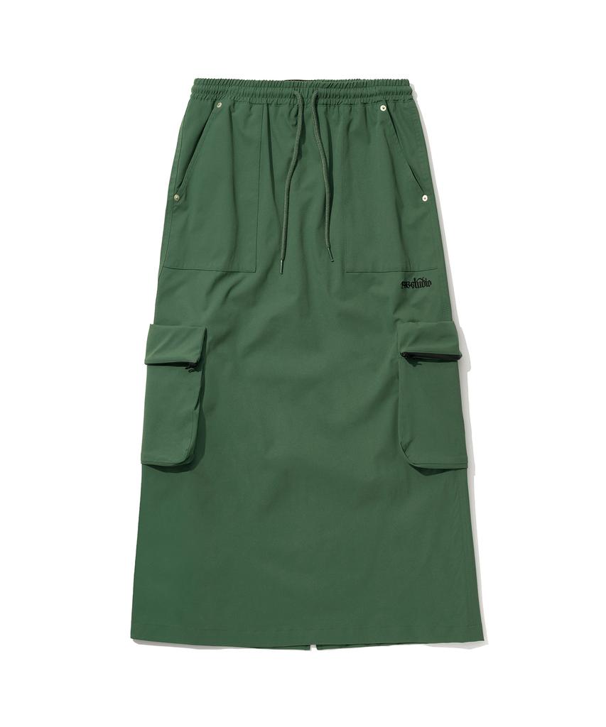 1993 Studio Wind Cargo Long Skirt_Green