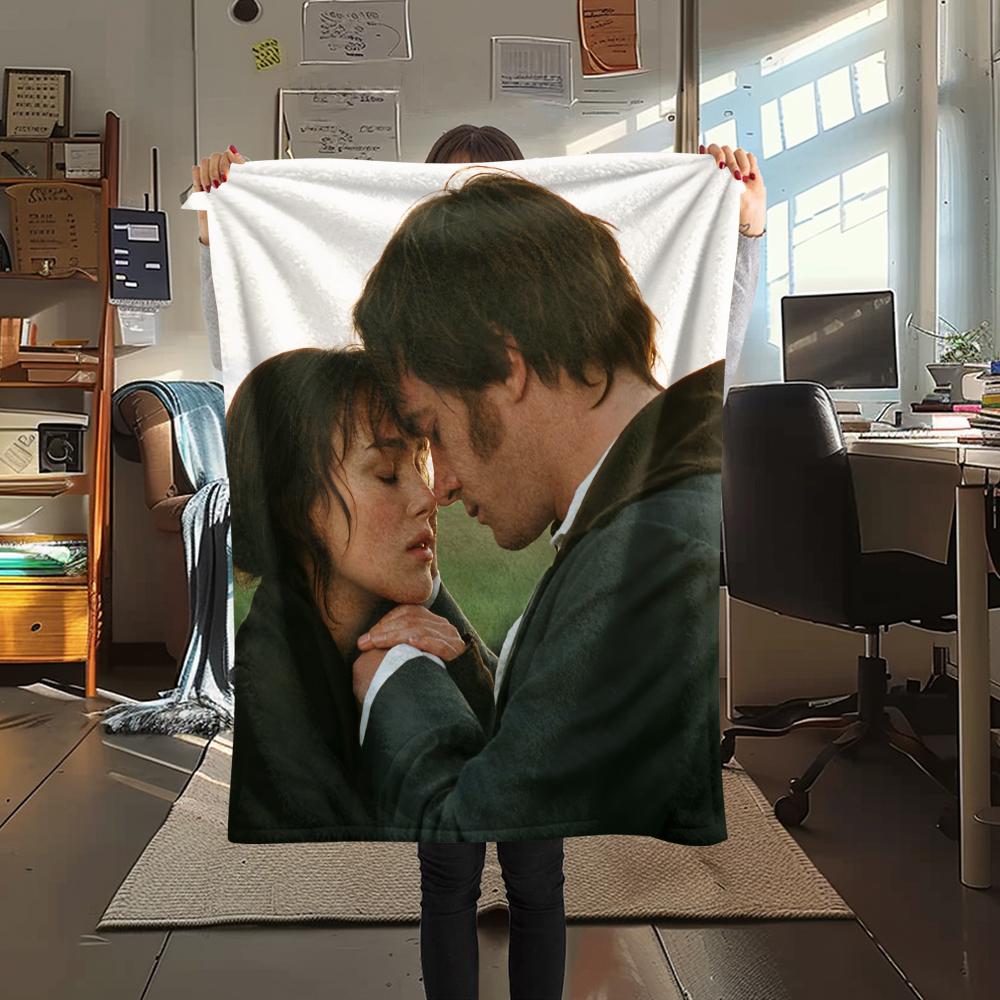 Pride and Prejudice2005 Pattern Flannel Blanket, High Quality Comfortable for All Seasons, Home Decor, Warmth and Comfort, Perfect for Gifts.