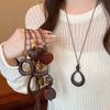 Niche Design Long Sweater Chain Boho Retro Neck Accessory New Clothing Pendant  Women Accessories