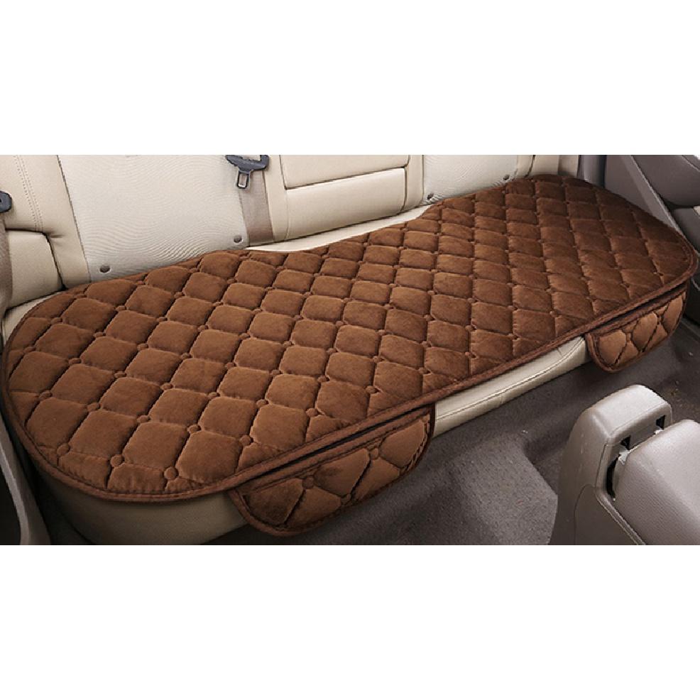 Car Seat Coves Protector Mat Auto Rear Seat Cushion Fit Most Vehicles Non-slip Keep Warm Winter Plush Velvet Back Seat