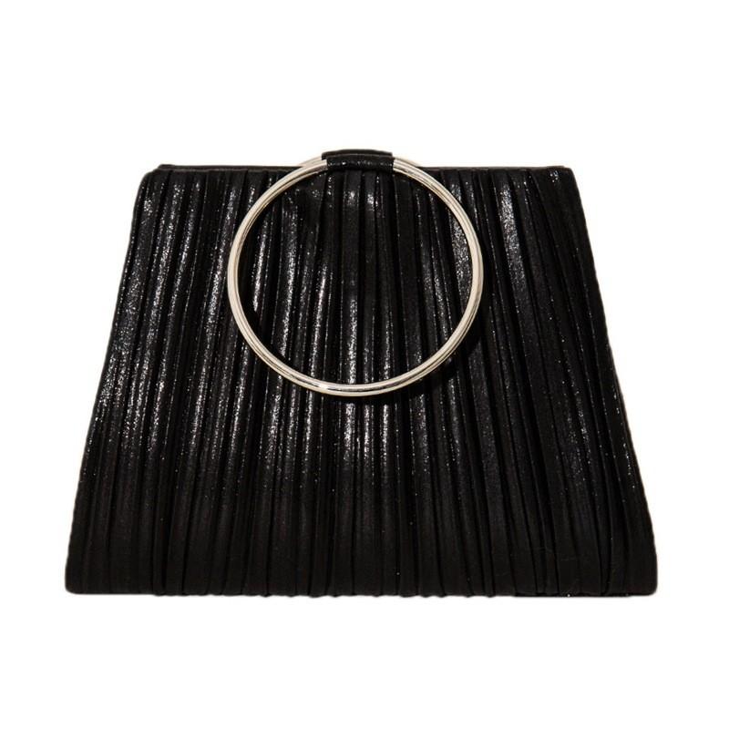 Womens Elegant Pu Evening Bag With Wrinkled Texture And Crossbody Style For Night Events