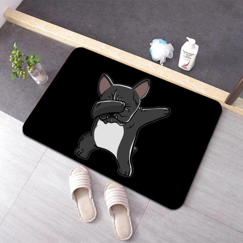 Pluche Zacht Antislip Absorberend INS Stijl Franse Bulldog Print Mat voor Badkamer Slaapkamer Wasruimte Vloerkleed Tapijt Woondecoratie