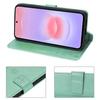 Synthetic Leather Case - BOOLING - for Samsung Galaxy A37 5G - Green Floral Pattern Protection - 2 Screens
