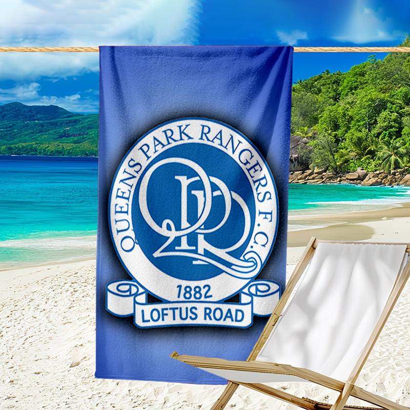 Queens Crest Football Beach Towel - Soft, Absorbent Microfiber, Lightweight, Ideal for The Beach, Parties, Travel, Camping Fan Gifts