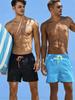 Herrshorts för stranden, snabbtorkande, av is-siden - Avslappnad, lös passform, trendiga 5-punkts surf- och badshorts