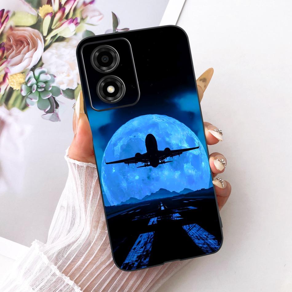 For Motorola Moto E14 Cool Dragon Tiger Pattern Phone Case For Moto E14 Black Silicone Soft Bumpers
