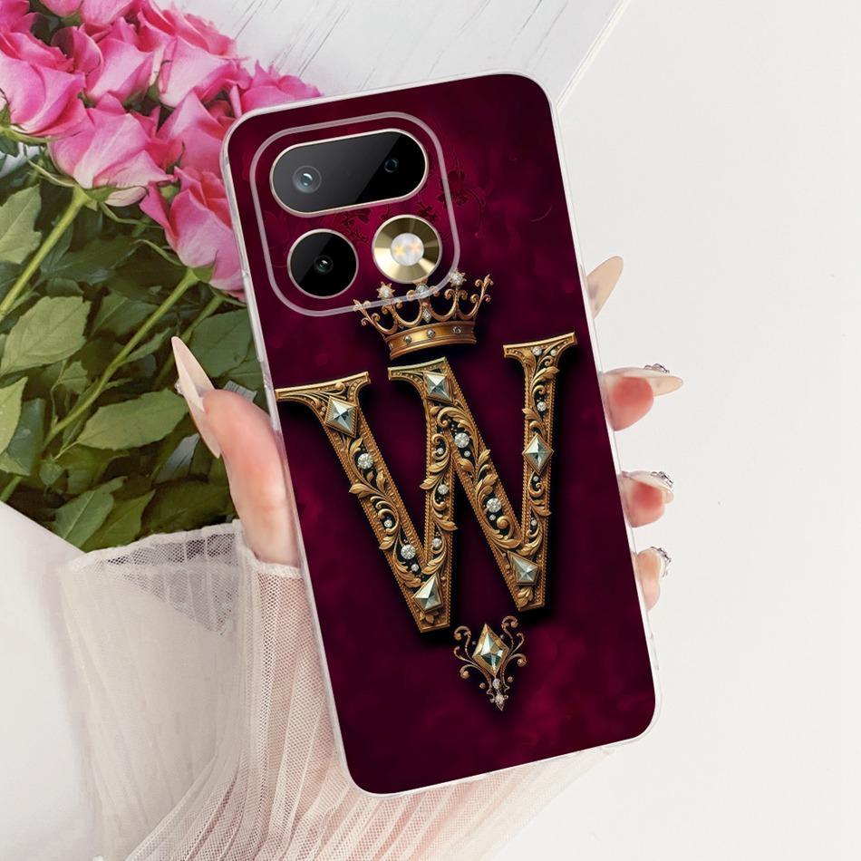 For Realme 16 Pro+ 16Pro Royal Crown Initial Letter Couple Phone Case For Realme 16 Pro Plus 5G Soft Silicone TPU Covers Bumpers