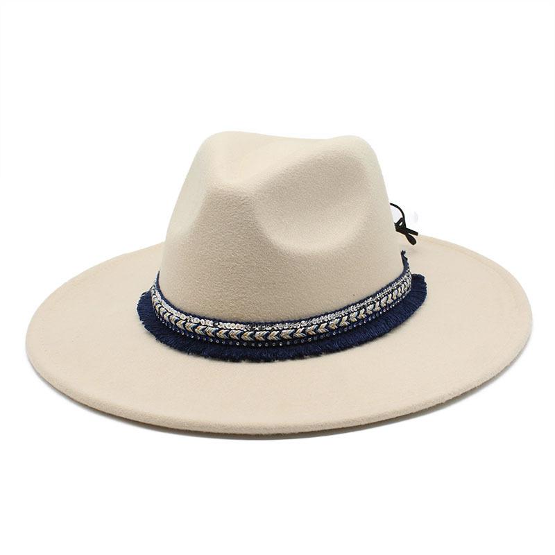 Pfirsichherz Top 9,5 cm Breite Krempe Zylinderhut Ethnischer Stil Accessoires Jazzhut Kaschmir Filzhut Gentleman- und Damenhut